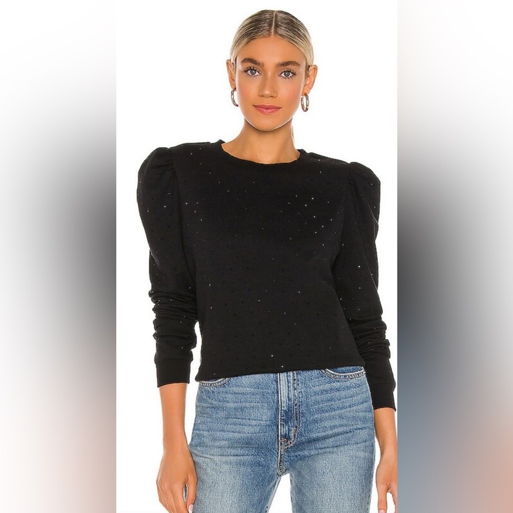 GENERATION LOVE Josephine Crystal Top Black Size Small‎
